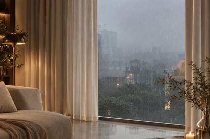 Rainy season curtain guide